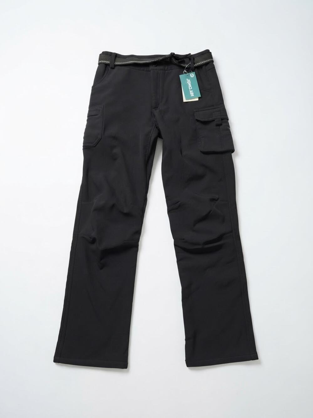 JOMLUN Cargo Pants Kids Size L Black Softshell Hiking Outdoor Travel Tactical